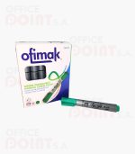 Marcador permanente verde ofimak