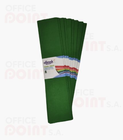 Papel crepe verde oscuro